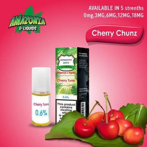 Amazonia 10ml E-Liquid 50/50 | All Flavours - Pack of 10 - Eliquid Base-Cherry Chunnz