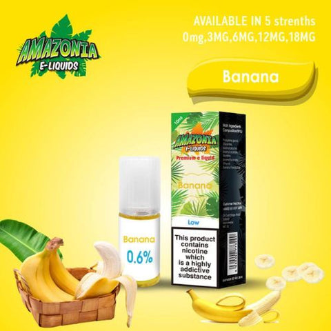 Amazonia 10ml E-Liquid 50/50 | All Flavours - Pack of 10 - Eliquid Base-Banana