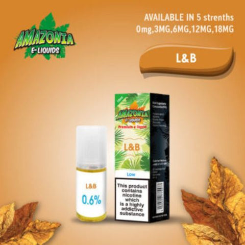 Amazonia 10ml E-Liquid 50/50 | All Flavours - Pack of 10 - Eliquid Base-L&B