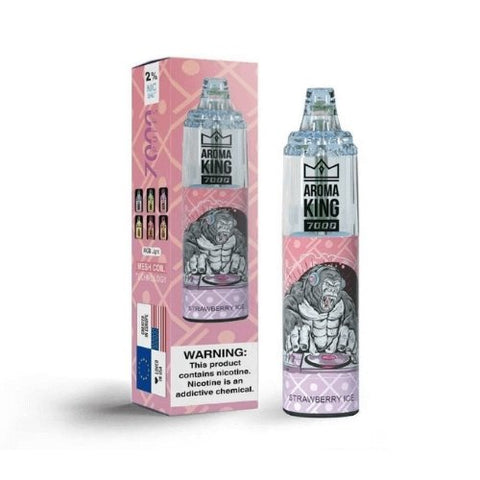 Aroma King 7000 Disposable Device 20MG - Eliquid Base-Strawberry Ice