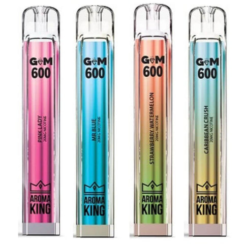 Aroma King Gem 600 Disposable Device - 20MG - Eliquid Base-Aloe Cucumber