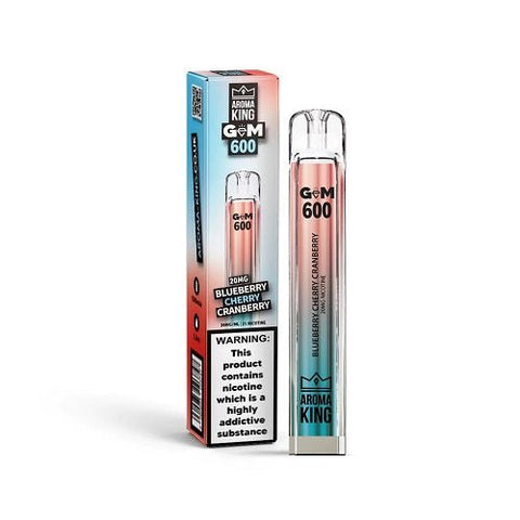 Aroma King Gem 600 Disposable Device - 20MG - Eliquid Base-Blueberry Cherry Cranberry