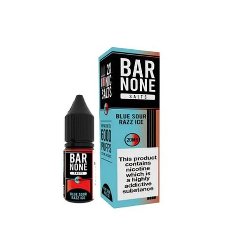 Bar None Nic Salts 10ml E-Liquid Pack of 5 - Eliquid Base-Blue Sour Razz Ice