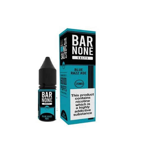 Bar None Nic Salts 10ml E-Liquid Pack of 5 - Eliquid Base-Blue Razz Ade