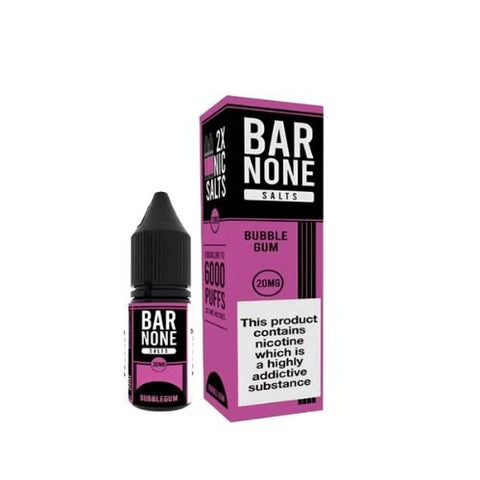 Bar None Nic Salts 10ml E-Liquid Pack of 5 - Eliquid Base-Bubblegum