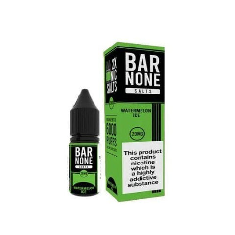 Bar None Nic Salts 10ml E-Liquid Pack of 5 - Eliquid Base-Watermelon Ice