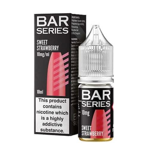 Bar Series Nic Salt 10ml E-Liquid | Pack of 10- Sweet Strawberry