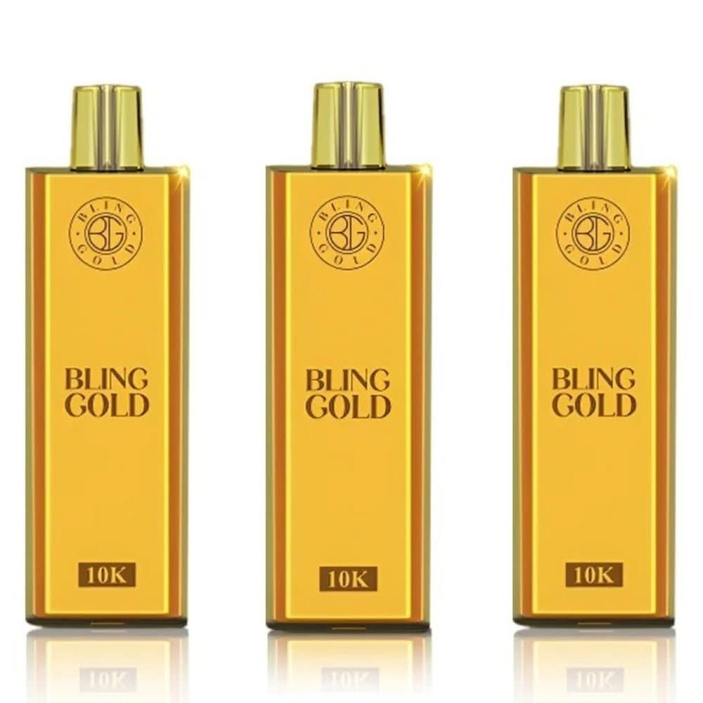 Bling Gold 10000 Puff Disposable Vape  Device -Banana Ice