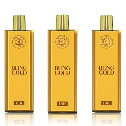 Bling Gold 10000 Puff Disposable Vape  Device -Banana Ice