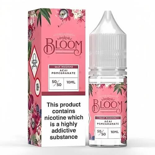 Bloom 10ml Nic Salts E-liquid - Pack of 10-Acai Pomogranate