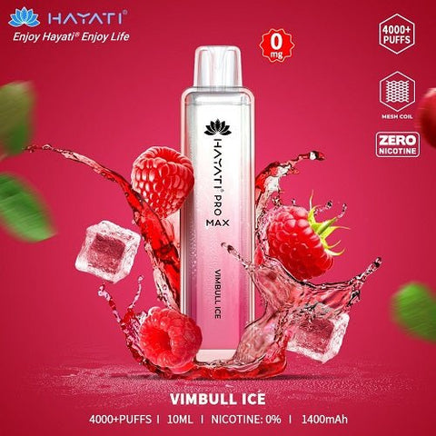 Box Of 10 Hayati Pro Max 4000+ Disposable - 0MG - Eliquid Base-Vimbull Ice