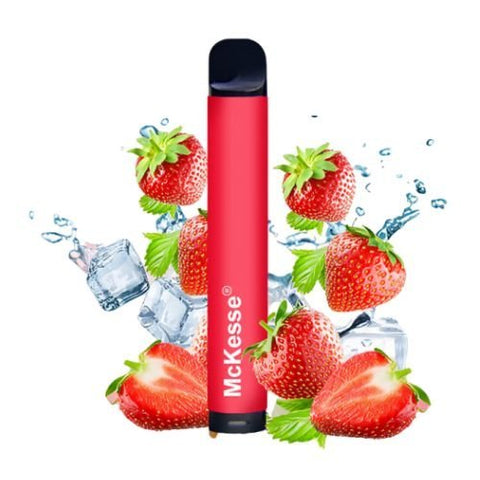 Box of 10 Mckesse Bar 600 Disposable Vape Pod Device - Eliquid Base-Strawberry Ice