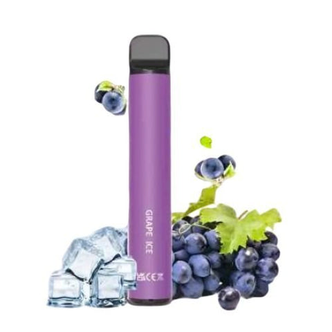 Box of 10 Mckesse Bar 600 Disposable Vape Pod Device - Eliquid Base-Grape Ice