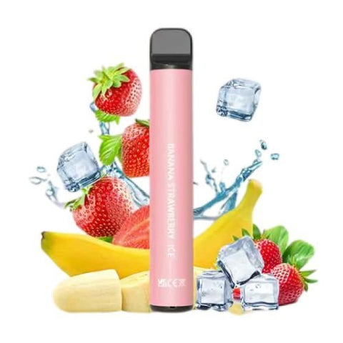 Box of 10 Mckesse Bar 600 Disposable Vape Pod Device - Eliquid Base-Banana Strawberry Ice