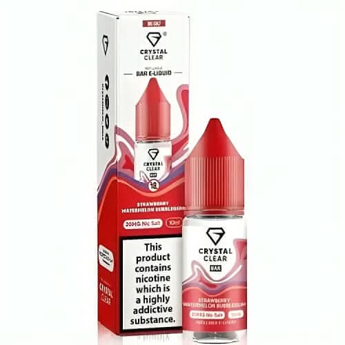 Crystal Clear 10ml Nic Salt - Pack of 10 - Strawberry Watermelon Bubblegum