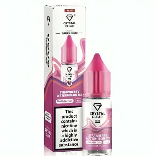 Crystal Clear 10ml Nic Salt - Pack of 10 - Strawberry Watermelon Ice