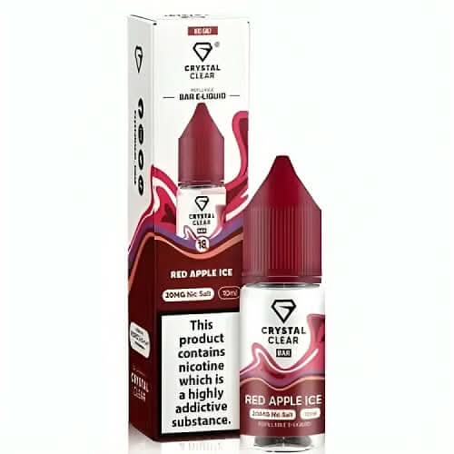 Crystal Clear 10ml Nic Salt - Pack of 10 - Red Apple Ice