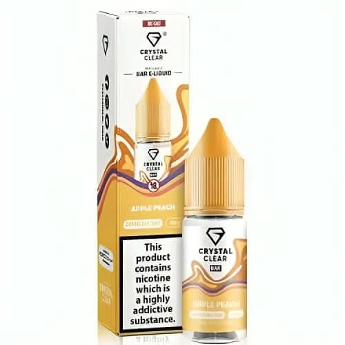 Crystal Clear 10ml Nic Salt - Pack of 10 - Apple Peach