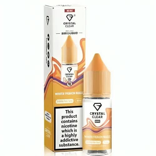 Crystal Clear 10ml Nic Salt - Pack of 10 - White Peach razz