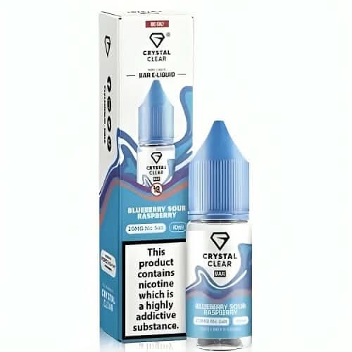 Crystal Clear 10ml Nic Salt - Pack of 10 - Blue Sour Raspberry