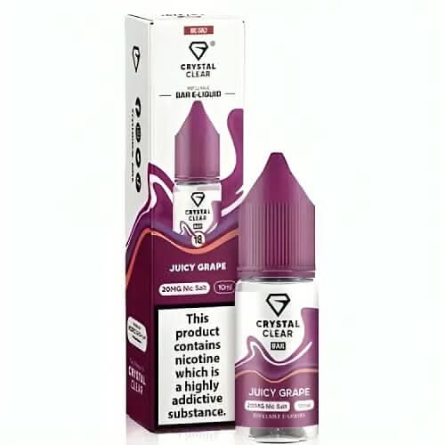 Crystal Clear 10ml Nic Salt - Pack of 10 - Juicy Grape