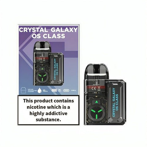 Crystal Galaxy OS Class 750mAh Pod Kit - Eliquid Base-Black Clear