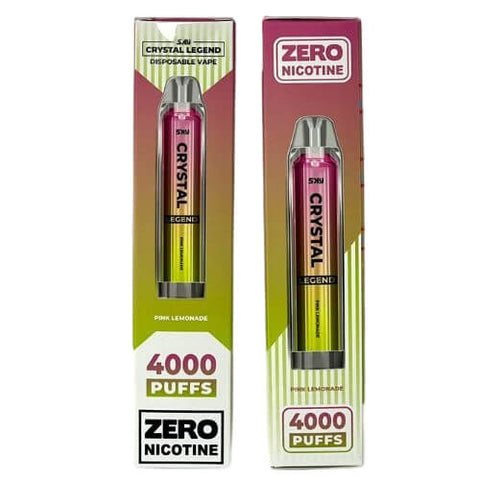 Crystal Legend 4000 Disposable Vape Pod - Zero Nicotine - Eliquid Base-pink lemonade