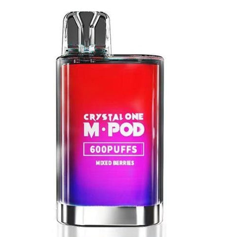 Crystal One 600 M. Pod Disposable Vape Pod Device - 20MG - Eliquid Base-Mixed Berries