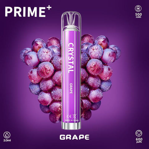 Crystal Prime + 600 Disposable Vape - Eliquid Base-Grape