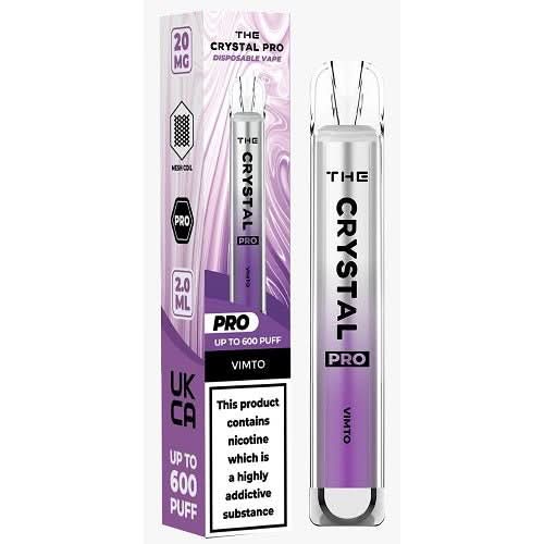 The Crystal Pro Bar 600 Disposable Vape Device -Vimto