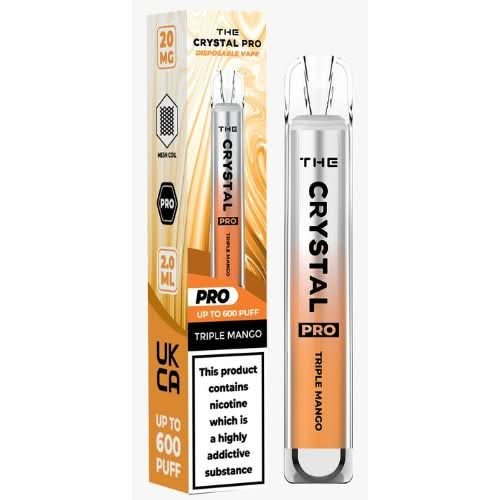 The Crystal Pro Bar 600 Disposable Vape Device -Triple Mango