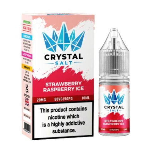 Crystal Salt 10ml Nic Salt E-Liquid - Pack of 10 - Eliquid Base-Strawberry Raspberry Ice