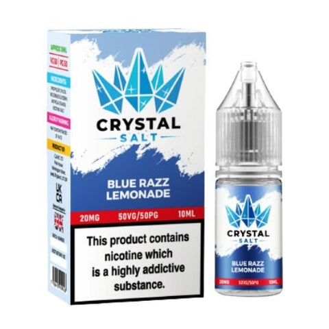 Crystal Salt 10ml Nic Salt E-Liquid - Pack of 10 - Eliquid Base-Blue Razz Lemonade