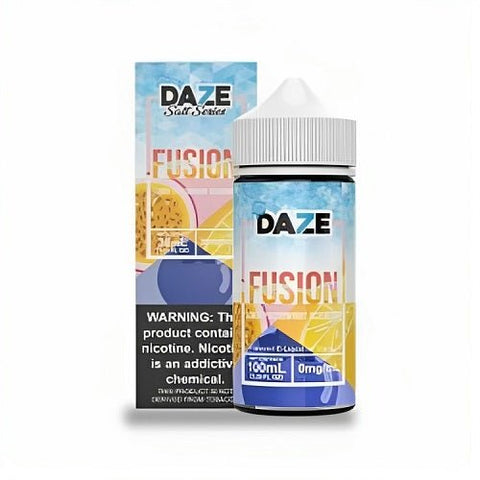 Daze Fusion 100ml Shortfill E-Liquid - Eliquid Base-Lemon Passionfruit Blueberry Iced