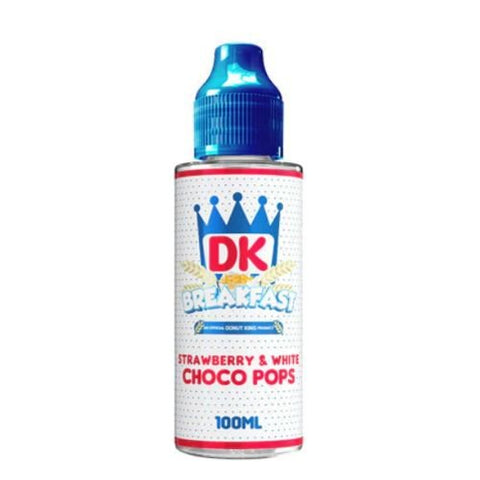 Donut King Breakfast 100ml Shortfill E-liquid - Eliquid Base-Strawberry & White Choco Pops