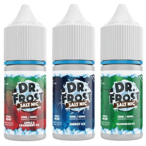 Dr Frost 10ml Nic Salt E-Liquid (3x) - Eliquid Base-Apple & Cranberry Ice