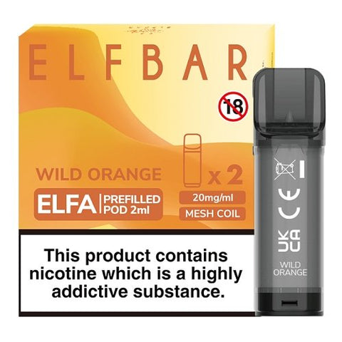 Elf Bar Elfa Pre-Filled Pod - Eliquid Base-Wild Orange