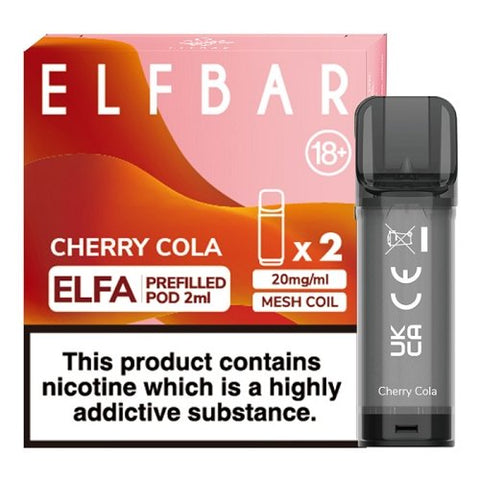 Elf Bar Elfa Pre-Filled Pod - Eliquid Base-Cherry Cola