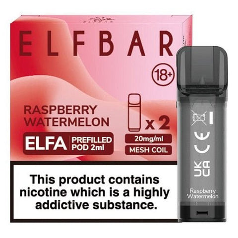 Elf Bar Elfa Pre-Filled Pod - Eliquid Base-Raspberry Watermelon