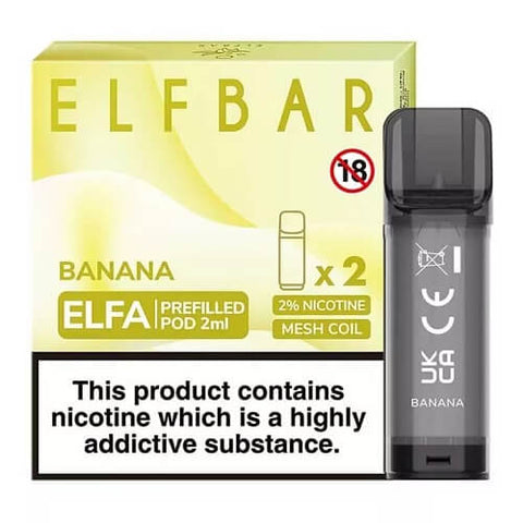 Elf Bar Elfa Pre-Filled Pod - Eliquid Base-Banana