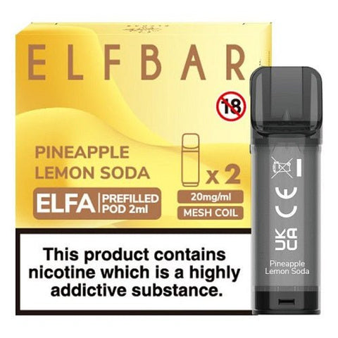 Elf Bar Elfa Pre-Filled Pod - Eliquid Base-Pineapple Lemon Soda