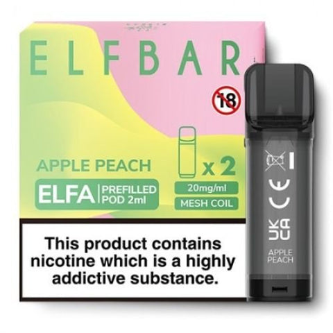 Elf Bar Elfa Pre-Filled Pod - Eliquid Base-Apple Peach