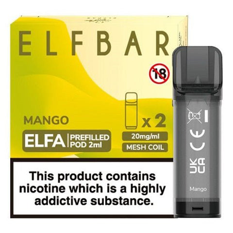 Elf Bar Elfa Pre-Filled Pod - Eliquid Base-Mango