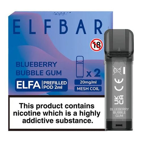 Elf Bar Elfa Pre-Filled Pod - Eliquid Base-Blueberry Bubblegum