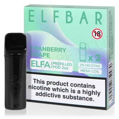 Elf Bar Elfa Pre-Filled Pod - Eliquid Base-Cranberry Grape
