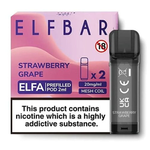 Elf Bar Elfa Pre-Filled Pod - Eliquid Base-Strawberry Grape