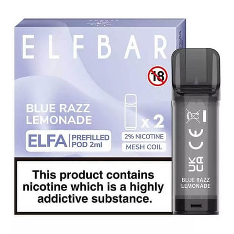 Elf Bar Elfa Pre-Filled Pod - Eliquid Base-Blue Razz Lemonade