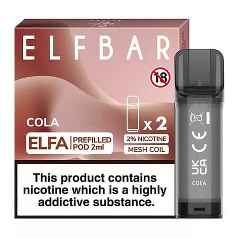 Elf Bar Elfa Pre-Filled Pod - Eliquid Base-Cola