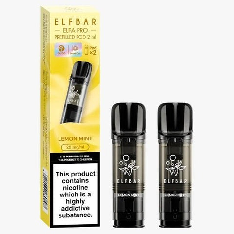 Elf Bar Elfa Pro Pre-Filled Pods - 20MG - Eliquid Base-Lemon Mint