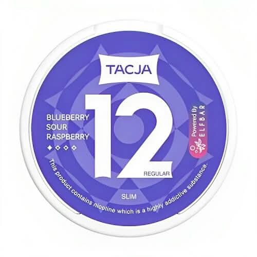 Tacja Nicopod Tacja in a round tin, offering a smooth bold flavour with high nicotine strength in a sleek, tobacco-free pouch.